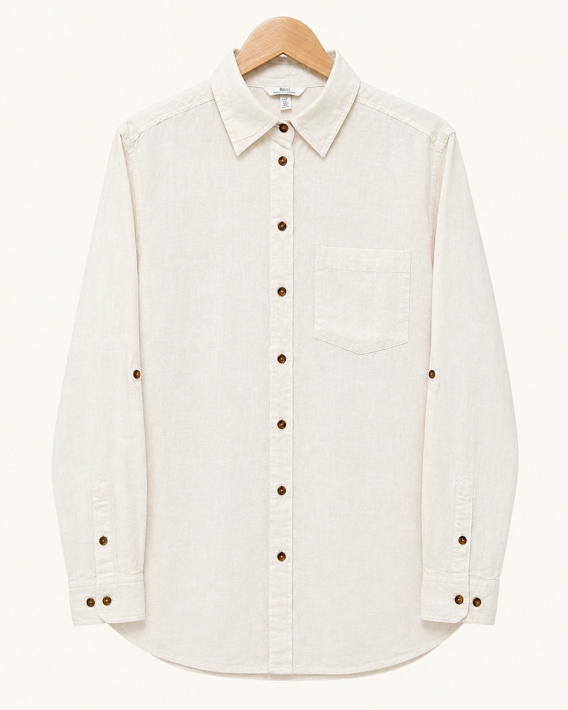 Almond - Linen Ladies Shirt